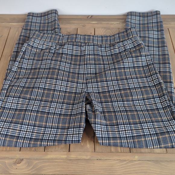 Sanctuary x Anthropologie Plaid Carnaby Kick Crop Pull on Pants - Picture 2 of 13